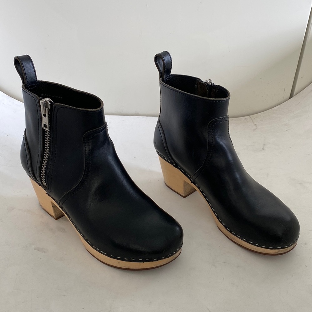 Swedish Hasbeens Toffel Zip It Emy Boots 38 - excellent preowned condition